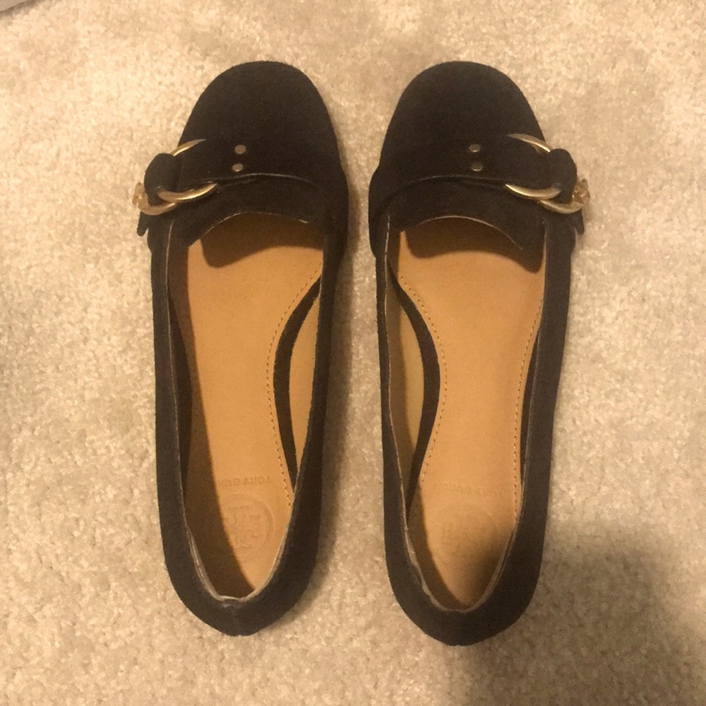 Tory Burch Marsden Flat Loafer Smoking Slipper Suede Leather